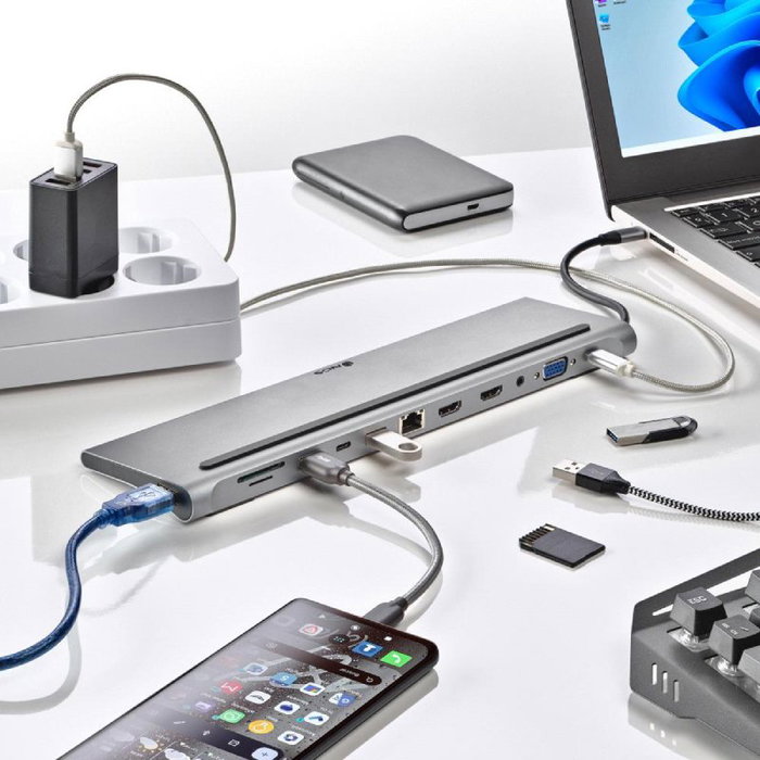 Ngs WonderDock12 Hub USB C 12 en 1 Aluminio